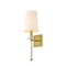 Z-Lite Sophia 1 Light Wall Sconce, Rubbed Brass & Beige 803-1S-RB - alternate 1